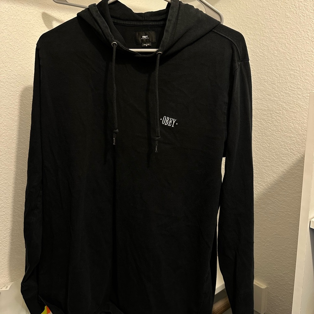 Obey Black Sweatshirt Hoodie Casual Cotton